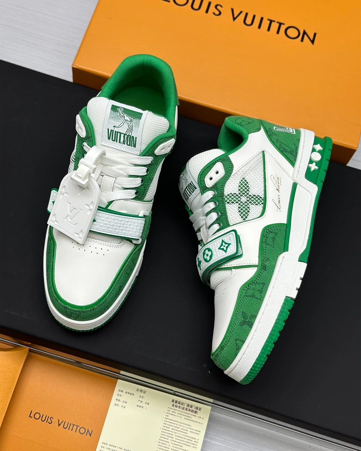 louis-vuitton-lv-trainer-sneaker-green (5) Kivne Louis Vuitton Trainer Sneaker ‘Green’