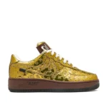 Kivne Louis Vuitton x Nike Air Force 1 “Gold.”