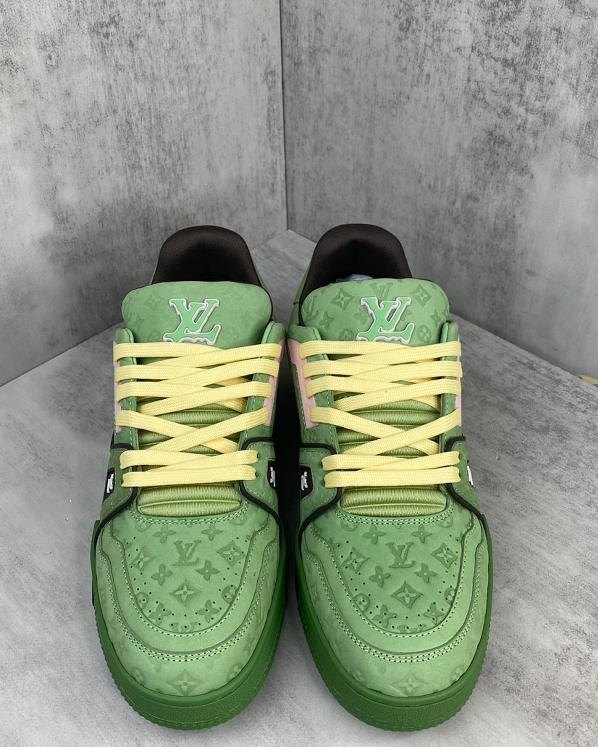 louis-vuitton-x-tyler-the-creator-lv-trainer-neon-green (4) kivne Louis Vuitton x Tyler the Creator Trainer “Green” sneakers