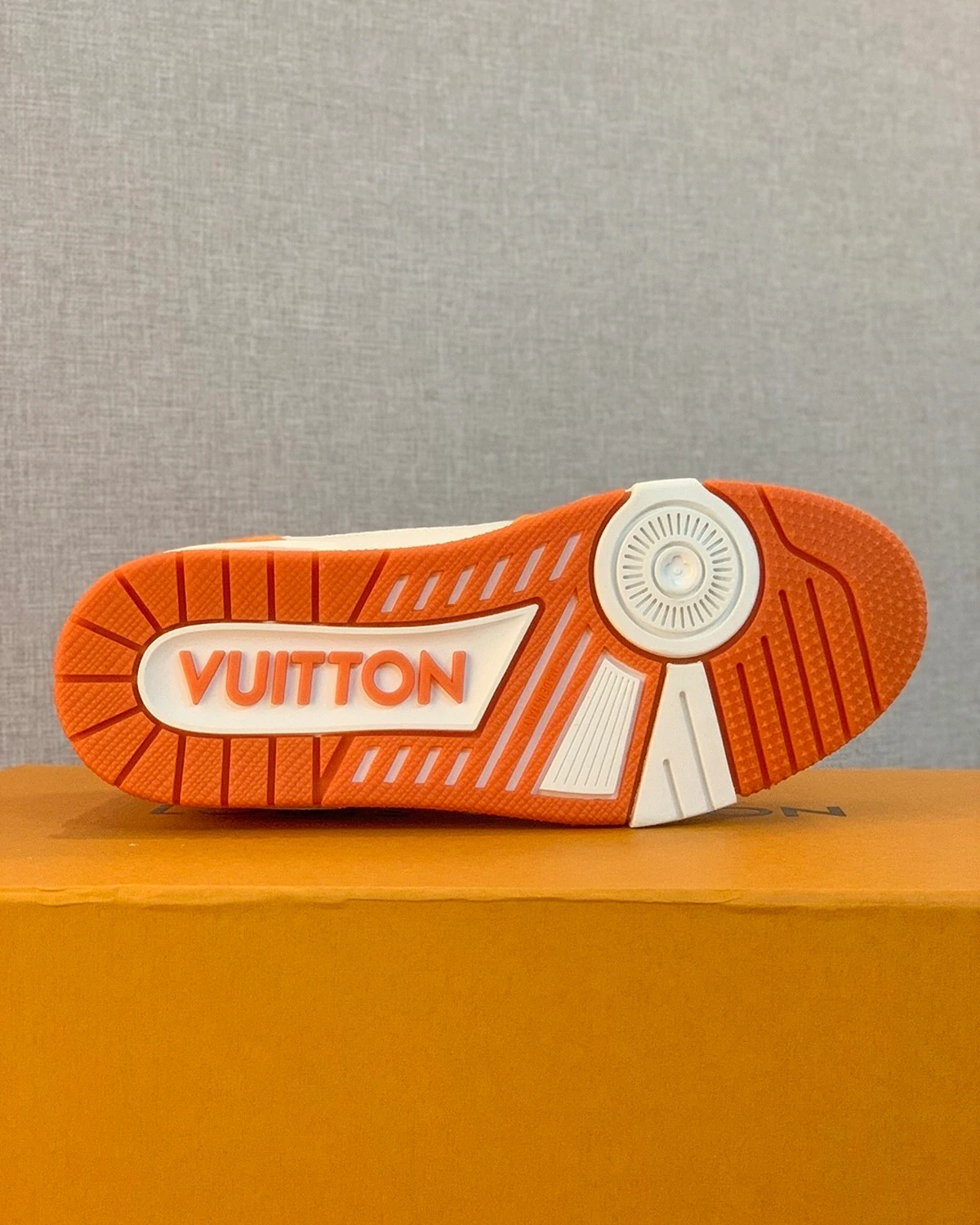 Louis Vuitton Trainer Low 'Velcro Strap - Orange Monogram Denim'