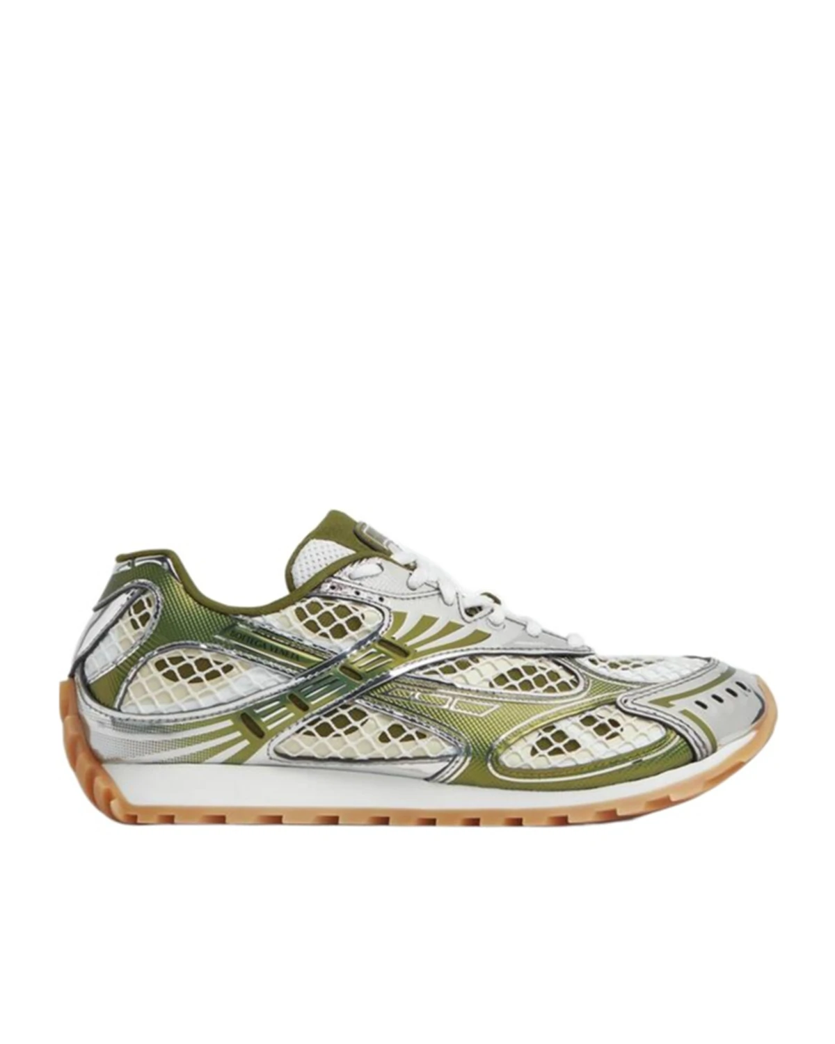 Kivny Orbit Metallic Net Runner Sneakers In Limone