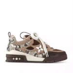 All-categories, LOUIS VUITTON, MEN Louis Vuitton Skate Sneaker ‘Brown Python Embossed Mesh’
