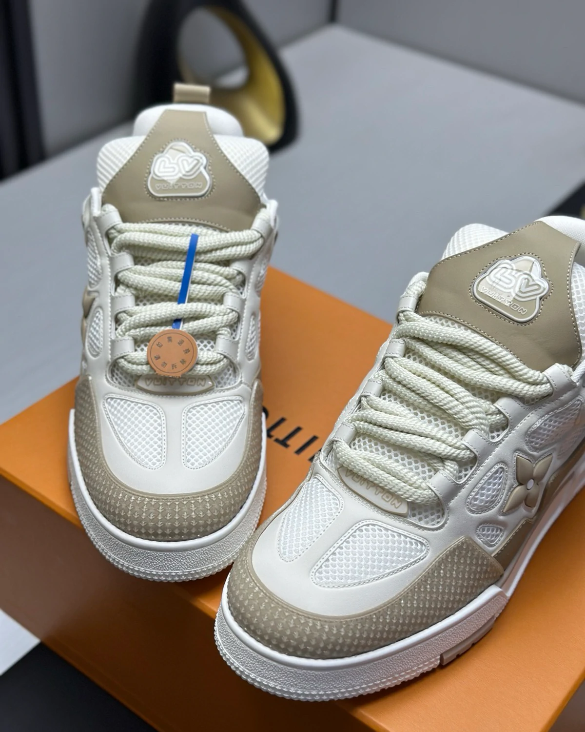 Kivne LV Skate Sneaker Beige