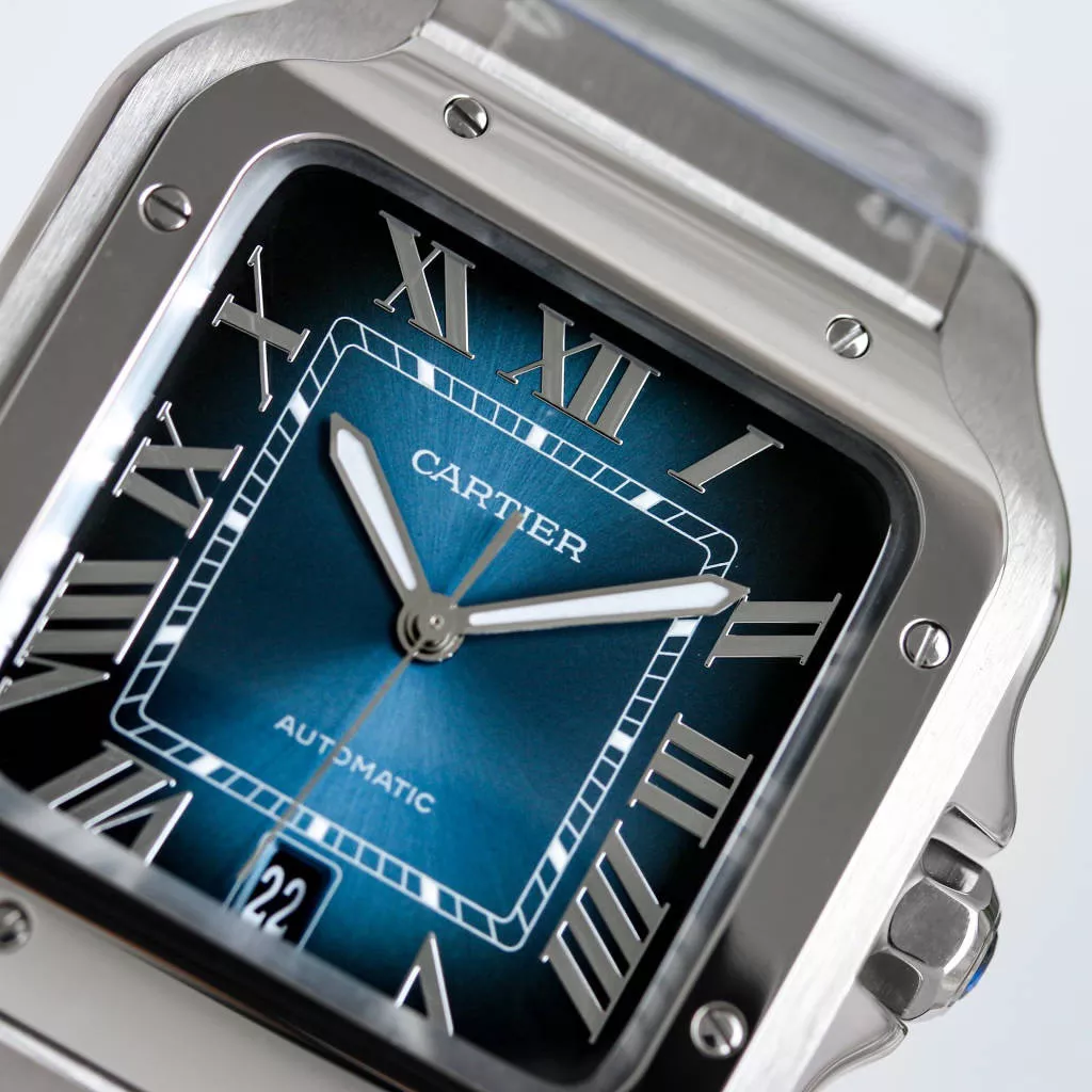 santos-automatic-watch-blue-dial. (5) All Watches, Luxury Watches, Classic Collection